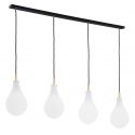 Lustra cu 4 Pendule sticla design decorativ OAKLAND alba