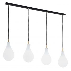 Pendule, Lustre suspendate - Lustra cu 4 Pendule sticla design decorativ OAKLAND alba
