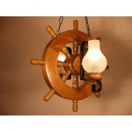 Pendule, Lustre suspendate - Lustra in stil marinaresc fabricata manual din lemn Timona WOOD-TI-SP2
