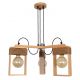 Pendule, Lustre suspendate - Lustra rustica cu 3 brate fabricata manual din lemn Rodos