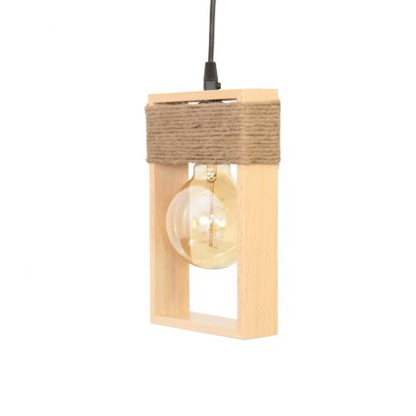 Pendule, Lustre suspendate - Pendul rustic fabricat manual din lemn Rodos