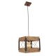 Pendule, Lustre suspendate - Lustra suspendata rustica fabricata manual din lemn Xara