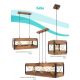 Pendule, Lustre suspendate - Lustra suspendata rustica fabricata manual din lemn Xara