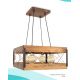 Pendule, Lustre suspendate - Lustra suspendata rustica fabricata manual din lemn Xara
