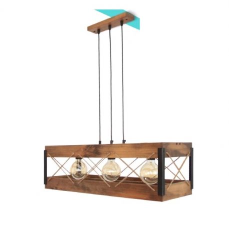 Pendule, Lustre suspendate - Lustra suspendata rustica fabricata manual din lemn Xara