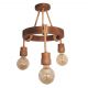 Pendule, Lustre suspendate - Lustra rustica cu 3 pendule fabricata manual din lemn Bari