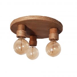 Plafoniere - Plafoniera rustica fabricata manual din lemn Bari