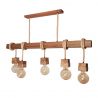 Lustra rustica cu 5 pendule fabricata manual din lemn Lucca