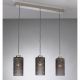 Pendule, Lustre suspendate - Lustra moderna cu 3 pendule design italian 10000 fumuriu