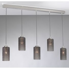 Pendule, Lustre suspendate - Lustra moderna cu 5 pendule design italian 10000 fumuriu
