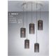Pendule, Lustre suspendate - Lustra moderna cu 5 pendule design italian 10000 fumuriu