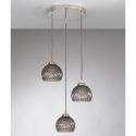 Lustra moderna cu 3 pendule design italian 10003 fumuriu