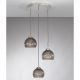 Lustra moderna cu 3 pendule design italian 10003 fumuriu