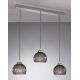 Pendule, Lustre suspendate - Lustra moderna cu 3 pendule design italian 10003 fumuriu