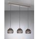 Pendule, Lustre suspendate - Lustra moderna cu 3 pendule design italian 10003 fumuriu