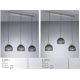 Pendule, Lustre suspendate - Lustra moderna cu 3 pendule design italian 10003 fumuriu
