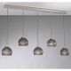 Pendule, Lustre suspendate - Lustra moderna cu 5 pendule design italian 10003 fumuriu