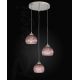 Pendule, Lustre suspendate - Lustra moderna cu 3 pendule design italian 10006 Amethyst