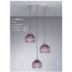 Pendule, Lustre suspendate - Lustra moderna cu 3 pendule design italian 10006 Amethyst