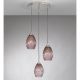 Pendule, Lustre suspendate - Lustra moderna cu 3 pendule design italian 10008 Amethyst