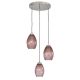 Pendule, Lustre suspendate - Lustra moderna cu 3 pendule design italian 10008 Amethyst