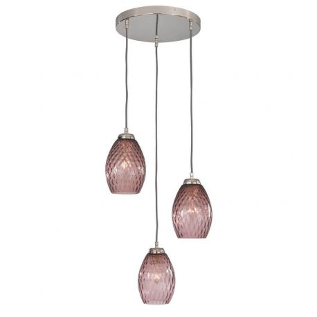 Pendule, Lustre suspendate - Lustra moderna cu 3 pendule design italian 10008 Amethyst