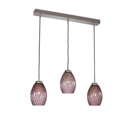 Pendule, Lustre suspendate - Lustra moderna cu 3 pendule design italian 10008 Amethyst