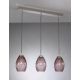 Pendule, Lustre suspendate - Lustra moderna cu 3 pendule design italian 10008 Amethyst