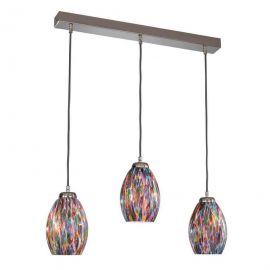 Pendule, Lustre suspendate - Lustra moderna cu 3 pendule cu sticla Murrina 10009