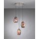 Pendule, Lustre suspendate - Lustra moderna cu 3 pendule din sticla Murrina 10009