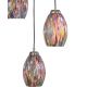 Pendule, Lustre suspendate - Lustra moderna cu 3 pendule din sticla Murrina 10009
