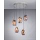 Pendule, Lustre suspendate - Lustra moderna cu 5 pendule din sticla Murrina 10009