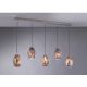Pendule, Lustre suspendate - Lustra moderna cu 5 pendule din sticla Murrina 10009