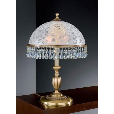 Veioze - Lampa de masa design clasic realizata manual din alama si Cristal Scholer 6200