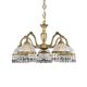Lustre Cristal Scholer - Candelabru 5 brate design clasic realizat manual din alama si Cristal Scholer 6200