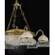 Lustre Cristal Scholer - Candelabru design clasic realizat manual din alama si Cristal Scholer 6200