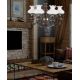 Candelabre, Lustre - Candelabru cu 6 brate design italian din alama cu lemn 620