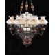 Candelabre, Lustre - Candelabru cu 6 brate design italian din alama cu lemn 636