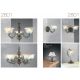 Candelabre, Lustre - Candelabru rustic cu 5 brate design italian din alama cu lemn 2801