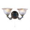 Aplica de perete rustica design italian din alama cu lemn 2801
