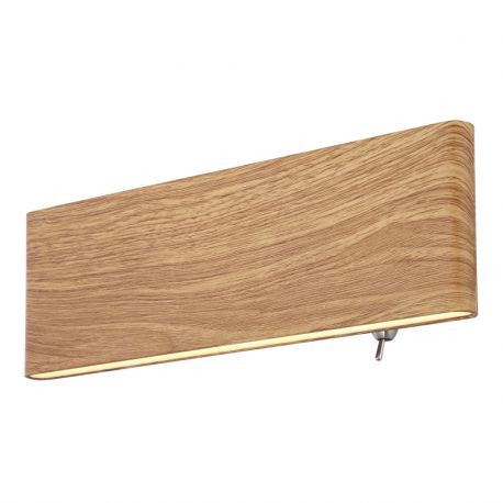 Aplice, corpuri de iluminat pentru pereti - Aplica LED cu iluminat ambiental sus/jos SIEGFRIED aspect lemn 8W