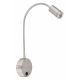 Aplice, corpuri de iluminat pentru pereti - Aplica cu reader LED brat flexibil MILLY nickel