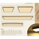 Plafoniere - Plafoniera LED cu aspect lemn design slim DORO 36W