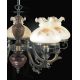 Candelabre, Lustre - Candelabru clasic cu 5 brate design italian din alama cu lemn 2812