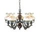 Candelabre, Lustre - Candelabru clasic cu 5 brate design italian din alama cu lemn 2812