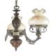 Candelabre, Lustre - Candelabru clasic cu 3 brate design italian din alama cu lemn 2812