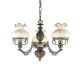 Candelabre, Lustre - Candelabru clasic cu 3 brate design italian din alama cu lemn 2812