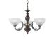 Candelabre, Lustre - Candelabru 3 brate design italian din alama cu lemn 3610