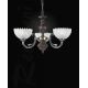 Candelabre, Lustre - Candelabru 3 brate design italian din alama cu lemn 3610