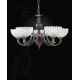 Candelabre, Lustre - Candelabru 5 brate design italian din alama cu lemn 3610